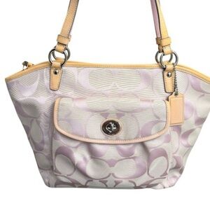 Coach Pink and Cream Women's Bag